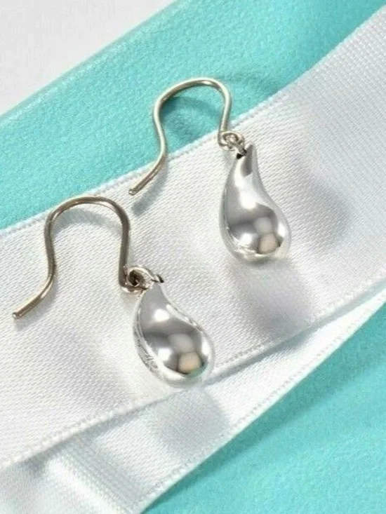 Tiffany & Co. Peretti Teardrop Earrings Sterling Silver - Picture 3 of 9